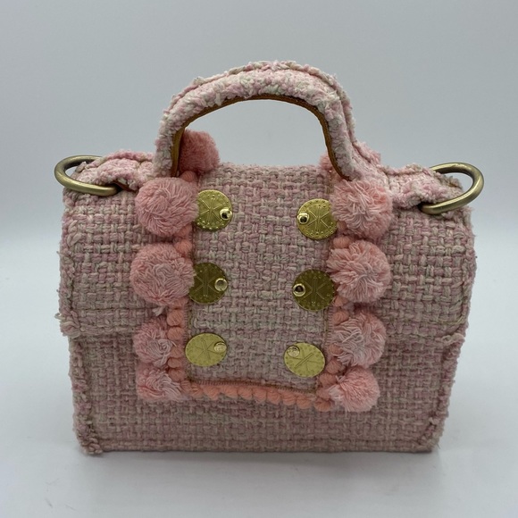 Kooreloo Petit Juliet Bag Baby Pink Tweed - Picture 2 of 8